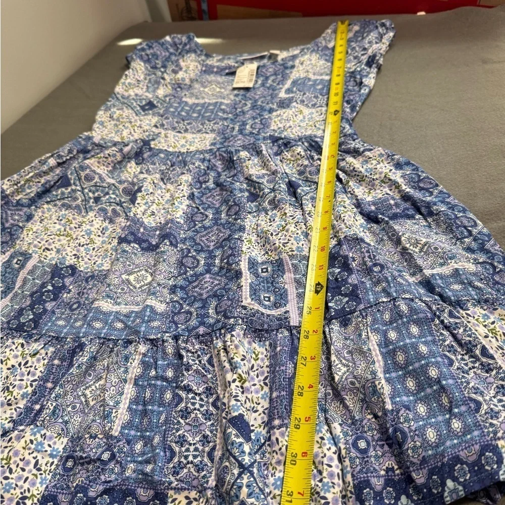 Place Blue and White Casual  Dress Size 16 (XXL/TTG)